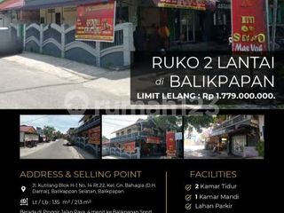 Ruko 2 Lantai Letak Strategis di Balikpapan