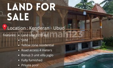 Dijual 3 Unit Villa Joglo Aktif Beroperasi Daerah Kenderan - Ubud