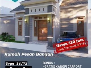 Dijual Rumah Custom Pesan Bangun Type 36/72 di Kudus