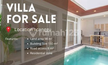 Dijual Villa Desain Modern Lokasi Strategis Daerah Canggu