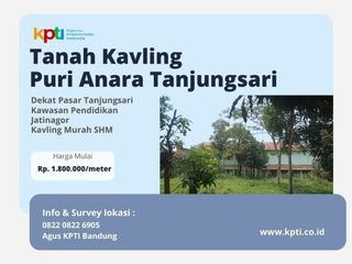 Dekat Kawasan Pendidikan Jatinangor kavling SHM 1,8Jt-an/m