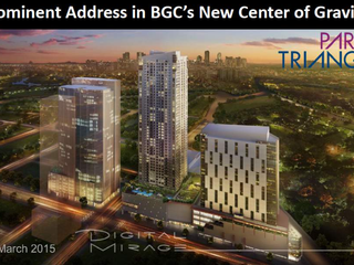 35sqm Studio Unit Condo at Park Triangle Residences, BGC, Taguig (For Sale)