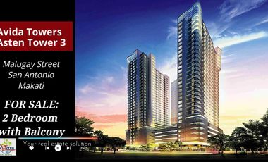 2 Bedroom with Balcony For Sale in Avida Towers Asten Tower 3, Makati City