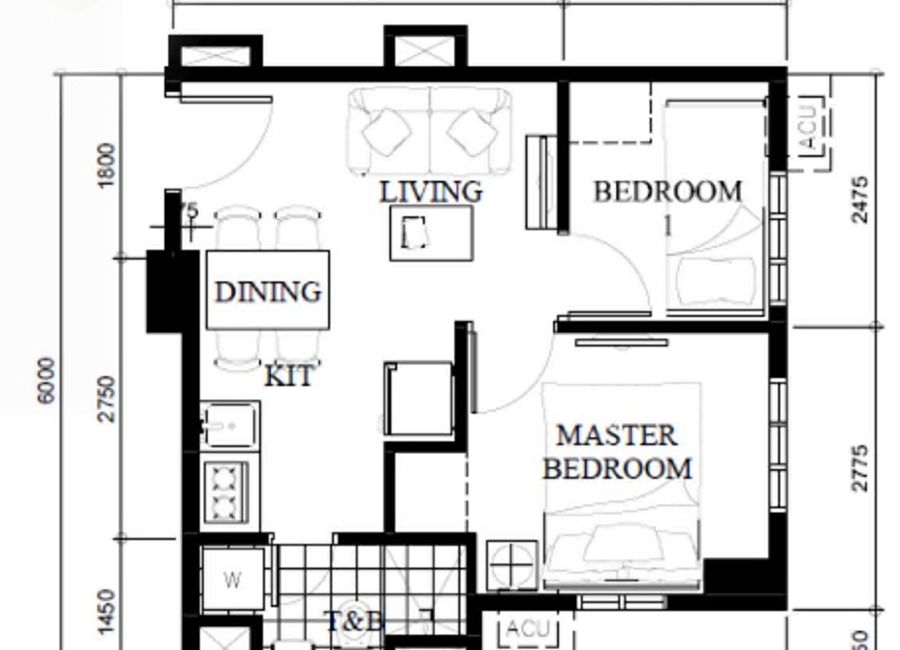 2BR Mid-Rise Condo Unit (10/F I, Cluster 2) for Sale in Hulo ...