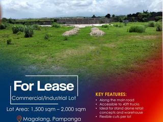 1,500 sqm Commercial/Industrial Lot for Rent in Magalang, Pampanga.
