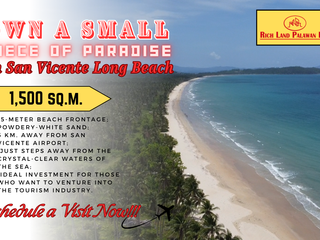 Small Beach Lot for sale in Long Beach of San Vicente, Palawan