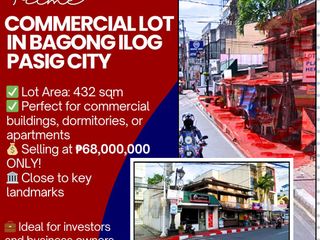 For Sale: Commercial Lot in Bagong Ilog, Pasig City, Metro Manila
