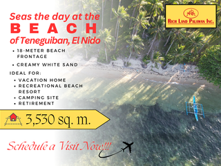 A Spectacular Scenery Beach Lot For Sale in Teneguiban, El Nido