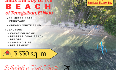 A Spectacular Scenery Beach Lot For Sale in Teneguiban, El Nido