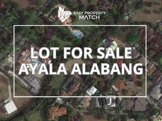 Lot For Sale in Ayala Alabang Village AAV Muntinlupa City