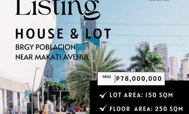 OLD HOUSE & LOT POBLACION MAKATI FOR SALE near Makati Ave