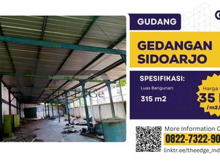 Warehouse for rent in Gedangan Waru Sidoarjo, with an area ranging from 300 to 10,000 m2.