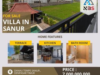 DIJUAL VILLA VIEW SAWAH LOKASI TENANG & NYAMAN DI DANAU TEMPE SANUR