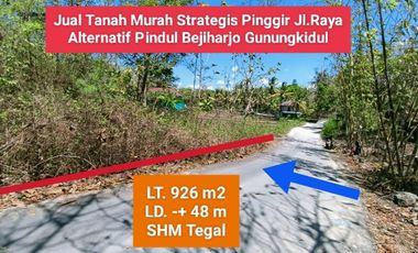 Jual Tanah mangku Jalan raya pindul Bejiharjo Karangmojo Gunungkidul