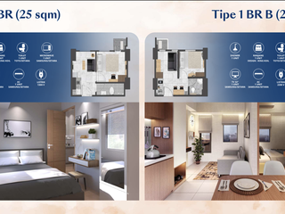 Apartemen Osaka 1 BR Full Furnished di PIK 2