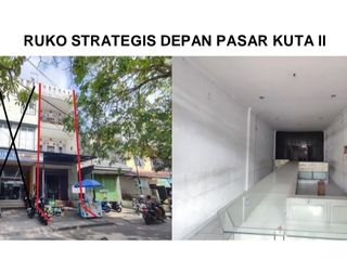 Ruko 4LT Lokasi Strategis Di Depan Pasar Kuta II Siap Untuk Usaha