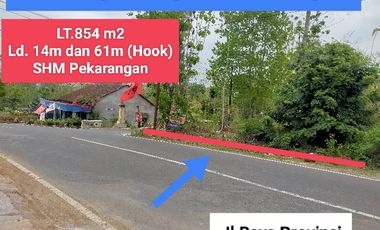 Jual Tanah strategis di Kota Wonosari Gunungkidul