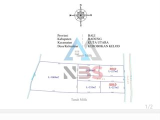 Dijual tanah lokasi premium Kerobokan semer kuwum umalas Bali.