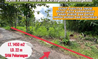 Jual tanah murah pekarangan di timur pasar karangmojo Gunung kidul