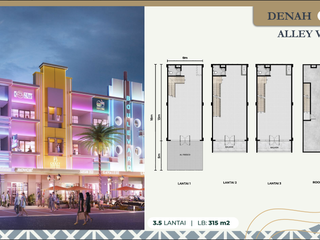Rukan 3 Lantai Soho Miami Ocean dengan view menghadap pantai di PIK 2