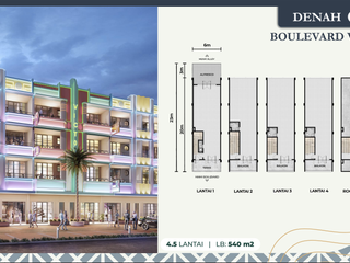 Rukan 4 Lantai Soho Miami Ocean dengan view menghadap pantai di PIK 2