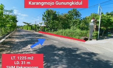 Jual tanah murah jalan raya di Bejiharjo Karangmojo Gunung Kidul