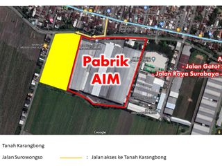 Karangbong gedangan sidoarjo samping pabrik aim