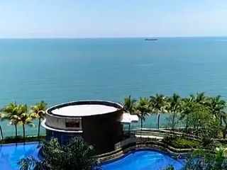Di sewakan per tahun view pantai fully furnished Apartment Borneo bay