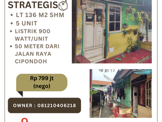 Jual Cepat Kontraka Kenanga Cipondoh Tangerang dekat pabrik