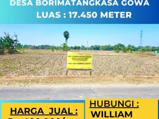 JUAL TANAH STRATEGIS JL POROS BORIMATANGKASA DESA BAJENG GOWA MAKASSAR