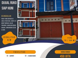 DIJUAL RUKO 2 LANTAI PINGGIR JALAN RAMAI,LOK. CINUNUK