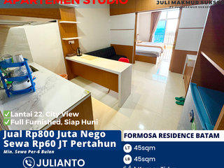 Dijual Apartemen Studio Full Furnished di Formosa Residence Batam