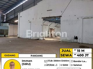 Gudang Dijual/Disewakan Di Panjang Bandar Lampung 