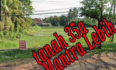 Dijual Tnh 34a di pinggir Jln Bay Pas IB Mantra Lebih Gianyar Bali