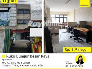 Dijual Cepat Ruko di Bungur Besar Raya