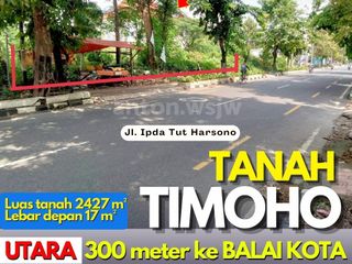 Tanah Bagus Timoho Jogja Dekat Balai Kota Luas 2427 m² Lebar 17 m SHM
