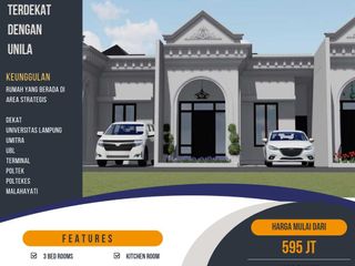 DI JUAL RUMAH SAMPING UNILA SIWORATU BANDAR LAMPUNG