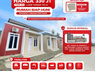 Dijual Rumah Tipe 45 Siap Huni Dekat Kampus UIN %26 Unsyiah Banda Aceh