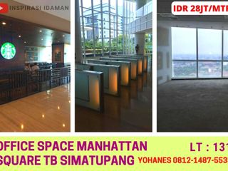 For Sale / Rent Office Space Lantai 15 Manhattan Square Tb Simatupang
