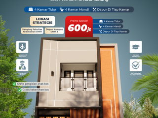 Rumah Kos Premium 4 Kamar Depan Kampus UMM