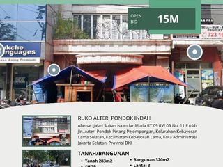 Jual via lelang Ruko gandeng 2 arteri pondok indah Jaksel