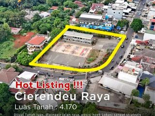 Dijual Tanah luas, dipinggir jalan raya, posisi hoek,  Lokasi sangat s