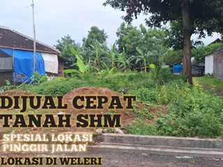 TANAH MURAH,JUAL CEPAT, ISTIMEWA LOKASI PINGGIR JALAN DI WELERI KENDAL