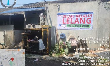 Dilelang rumah kontrakan 5 pintu jl. Delman elok VII, Kebayoran