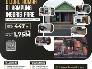 Dijual Rumah Dikampung Inggris Pare Lokasi Strategis