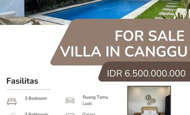 FOR SALE VILLA LANTAI 1 TUMBAK BAYUH-PERERENAN CANGGU