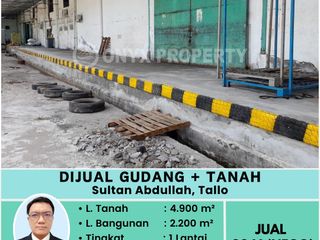 Dijual gudang dekat pelabuhan baru