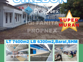 Dijual pabrik di Cirebon LT7400m2 LB4300m2,Barat,SHM,pinggir jln raya