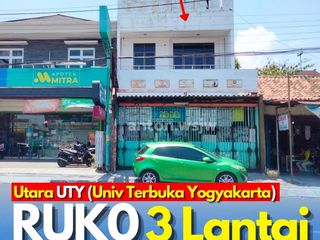 Ruko strategis 3 lantai Jl Bantul Utara kampus Merdeka UT Lt 112 m²