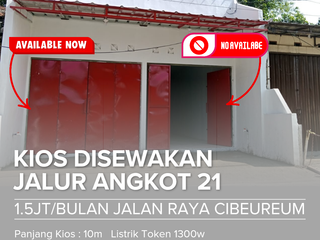 Kios 62m2 Jalur Angkot Cibeureum BNR Kota Bogor 2pintu air sumur